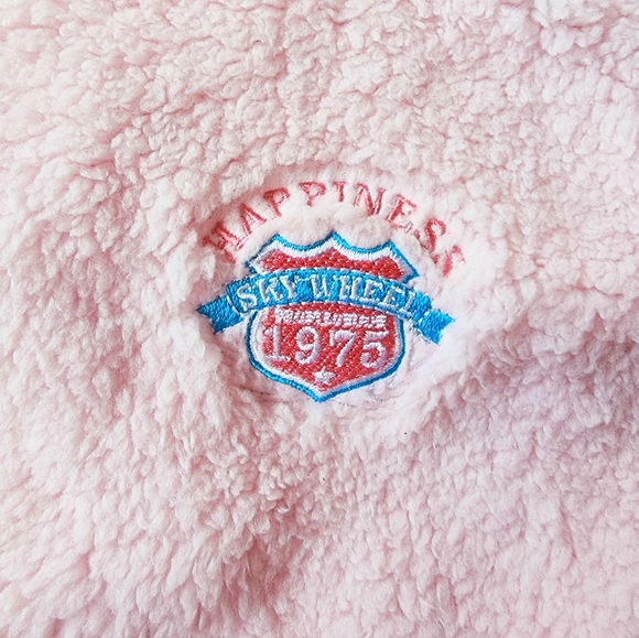 ๐๏ธ Dobaz Sherpa Pink Polka Dot Dog Hoodie Sweater Size M - Picture 6 of 10